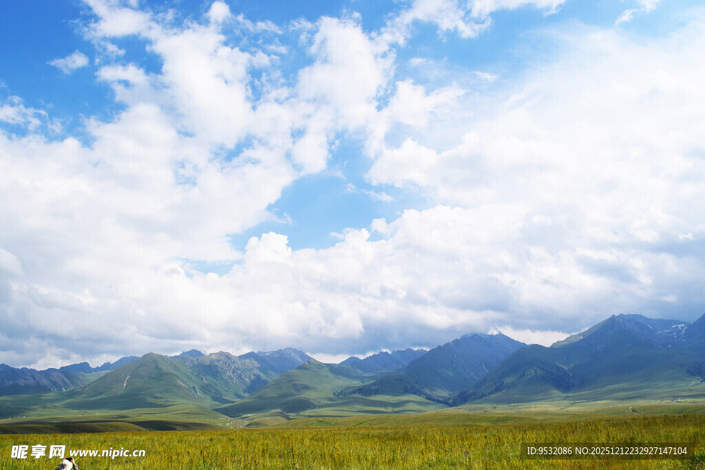 蓝天白云风景摄影