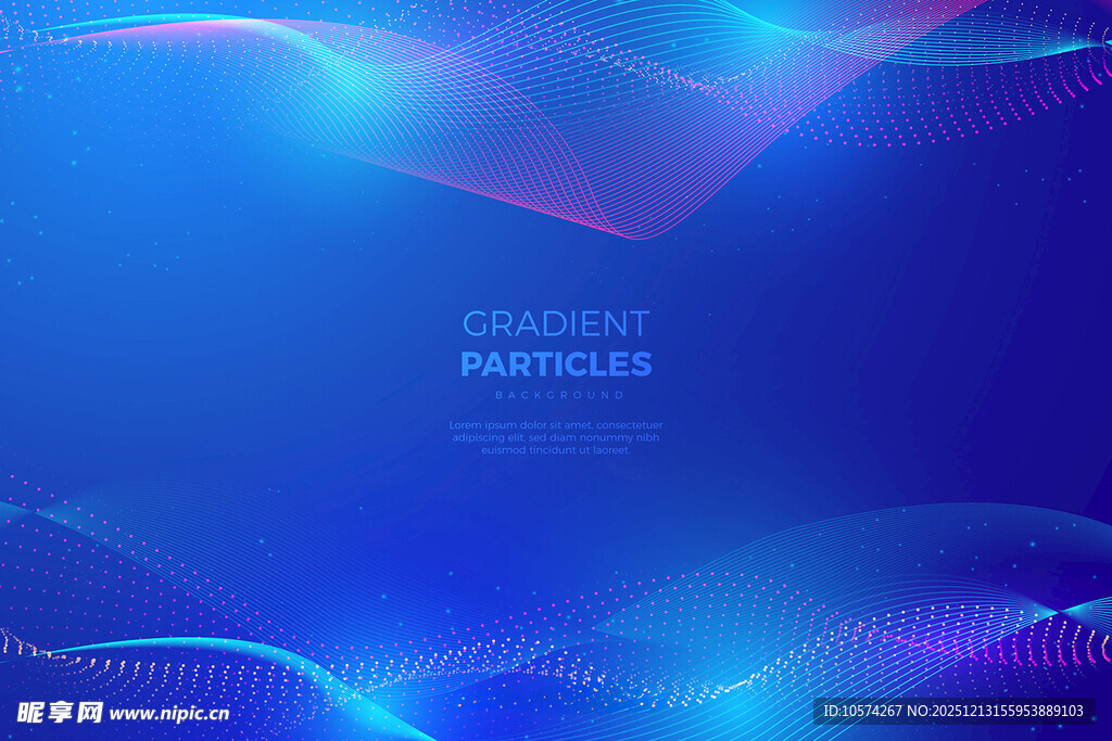 蓝色渐变科技风背景图