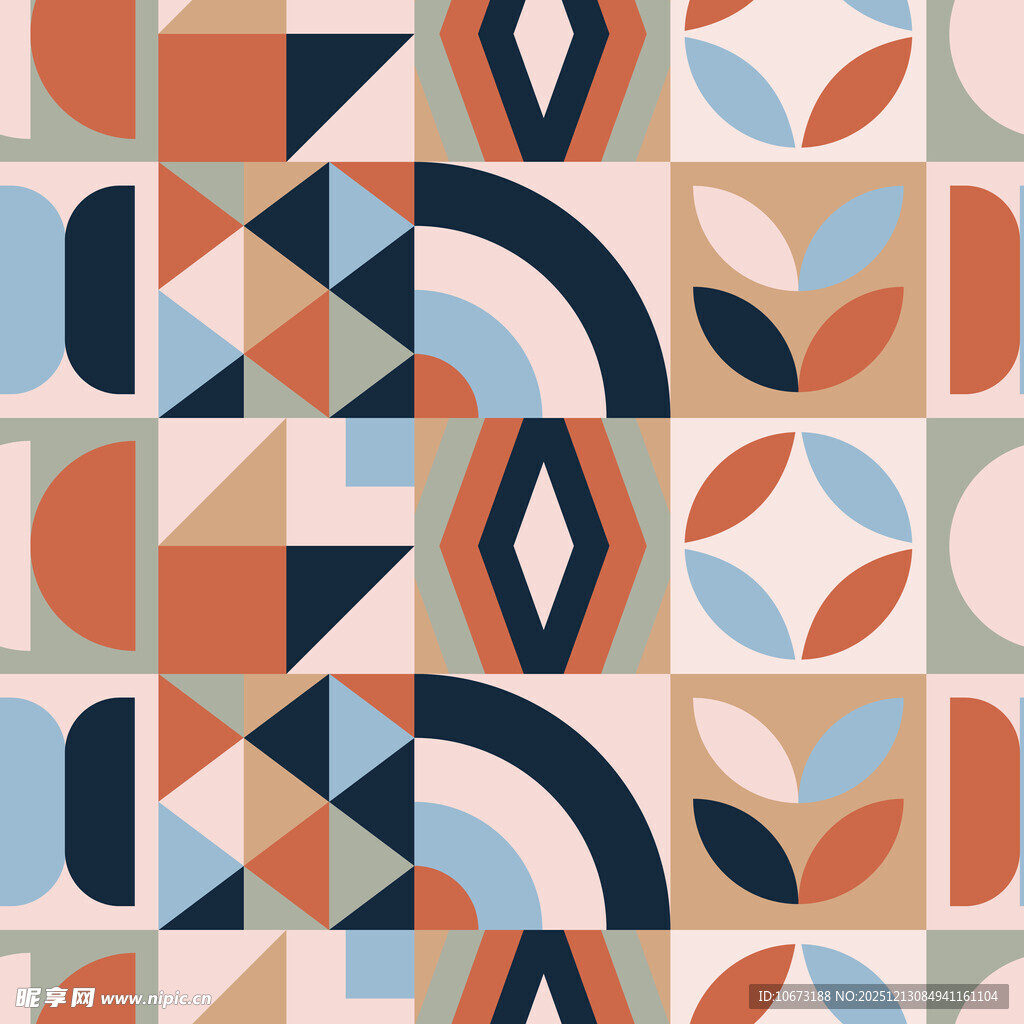 几何图案拼接背景图