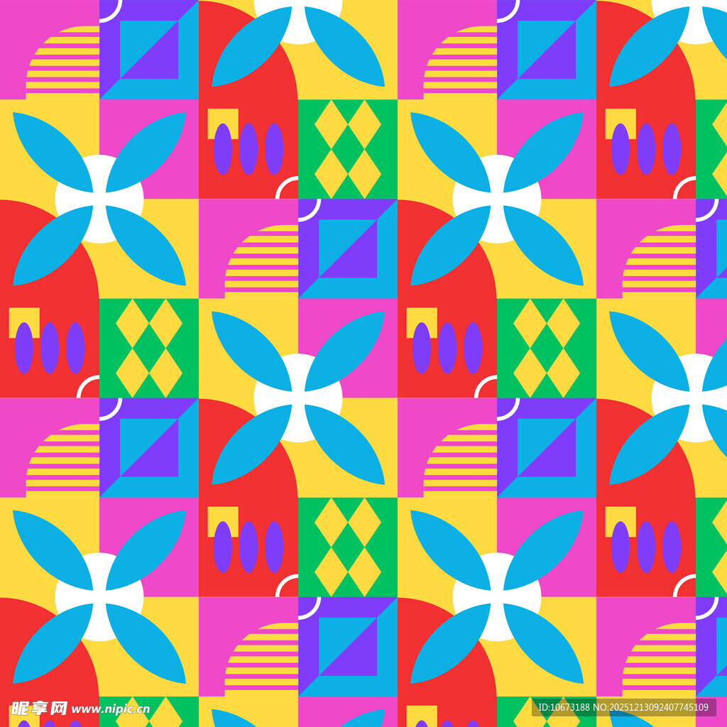 多彩几何图案装饰背景