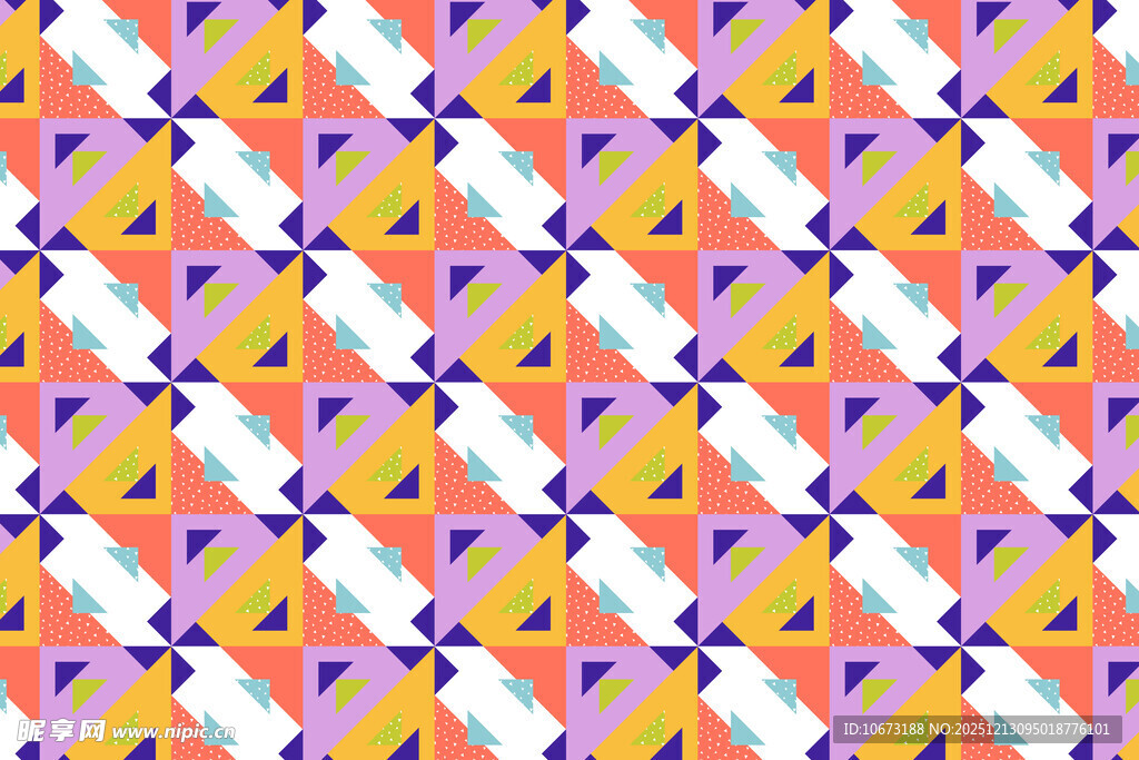 多彩几何图案背景纹理