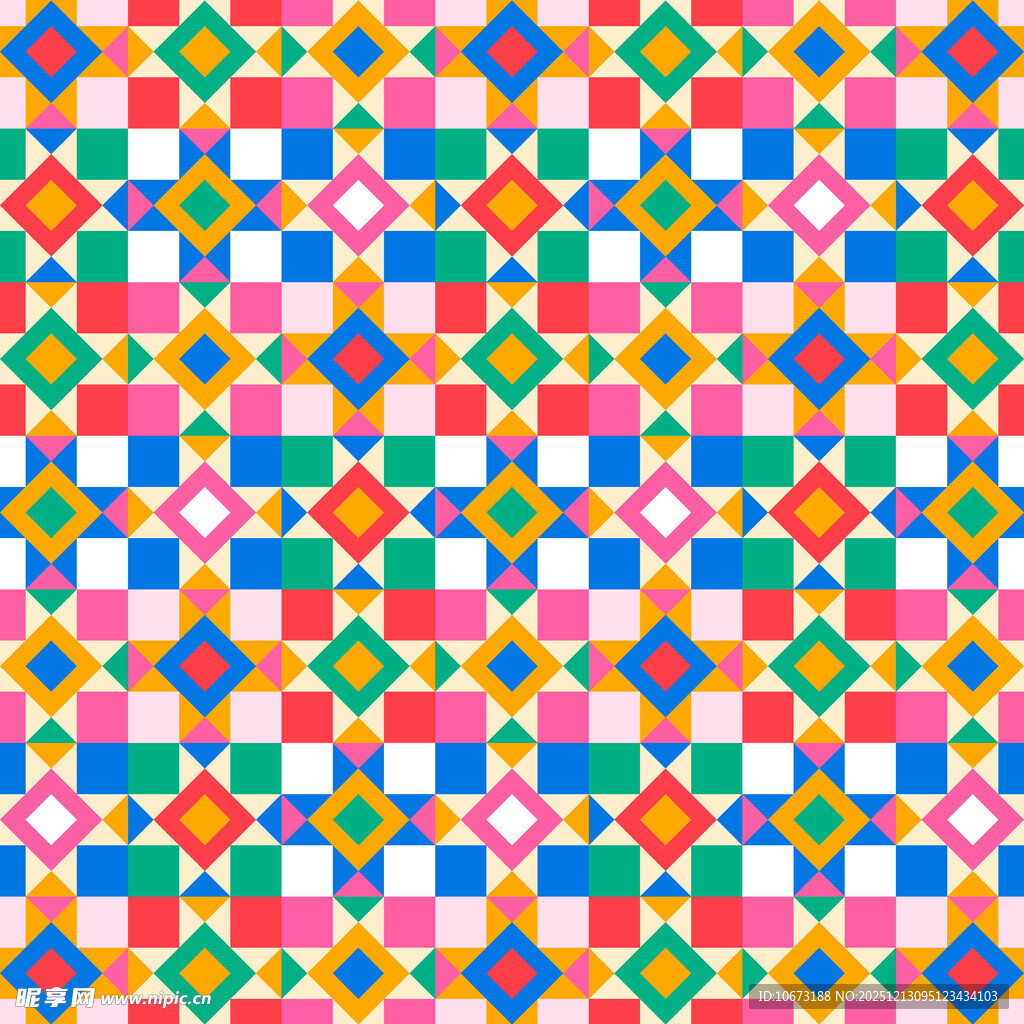 多彩几何图案无缝背景