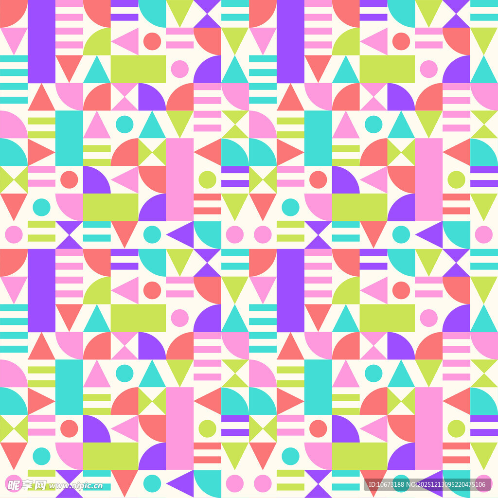 多彩几何图案背景纹理
