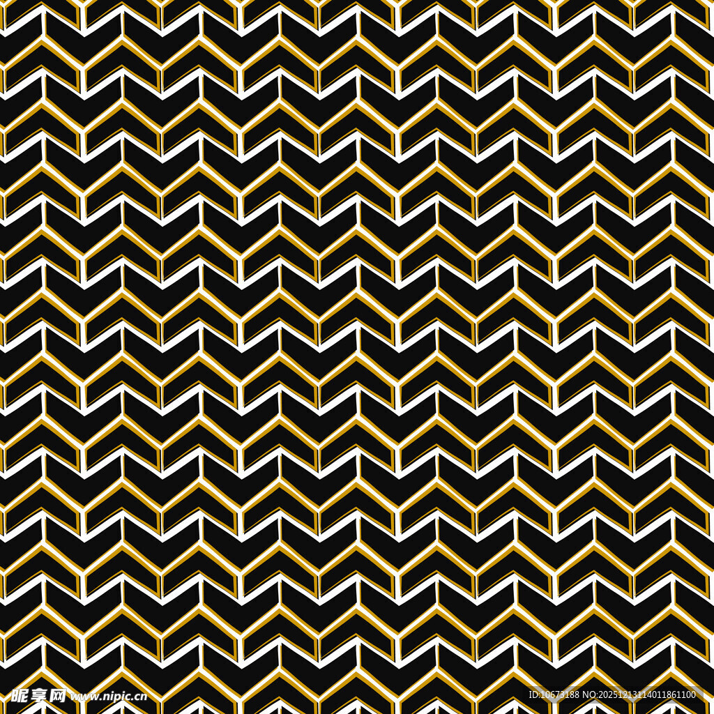 黑色底金色锯齿图案纹理