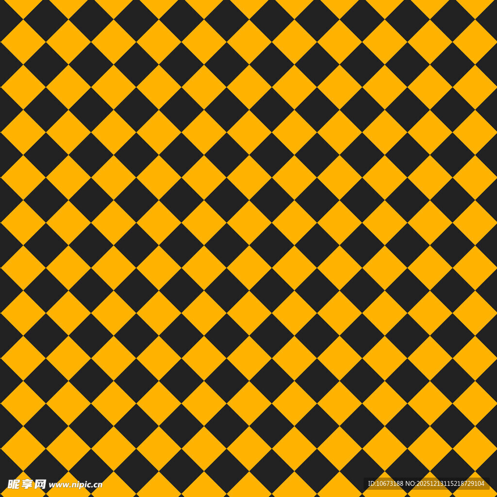 黑黄相间棋盘格图案背景