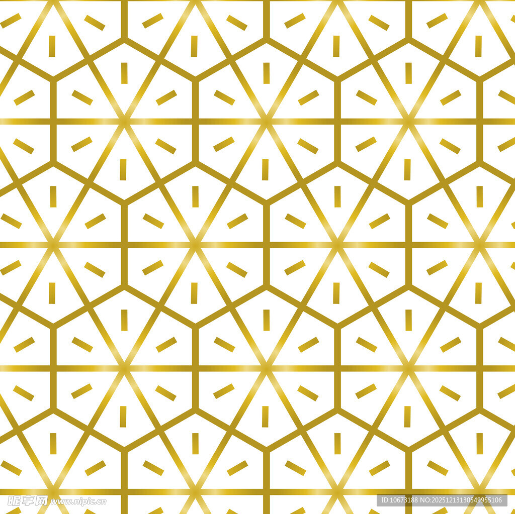 金色几何图案无缝背景