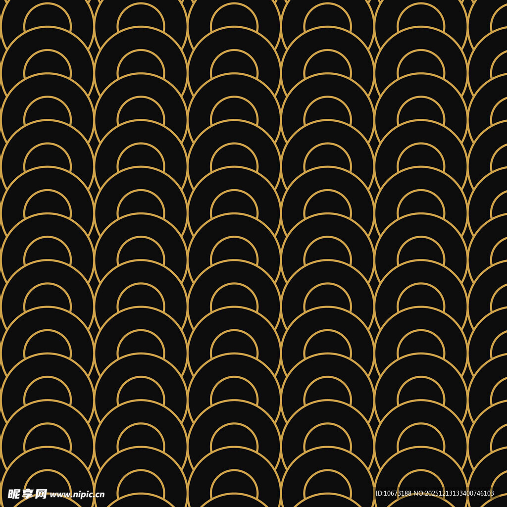 黑金扇形几何图案纹理
