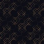 黑金几何线条无缝图案