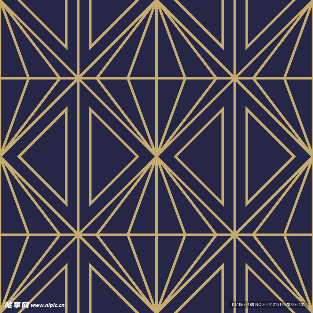 深蓝色几何线条装饰图案