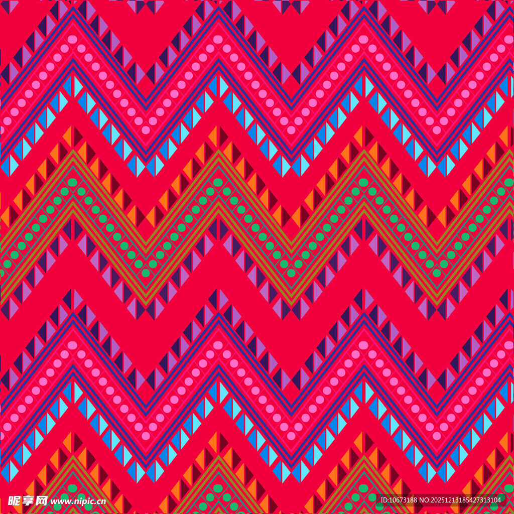 民族风锯齿图案纹理