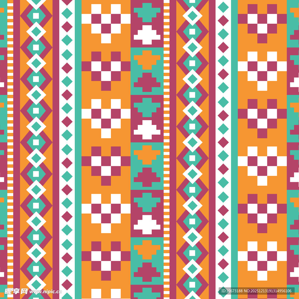 多彩几何民族风图案纹理