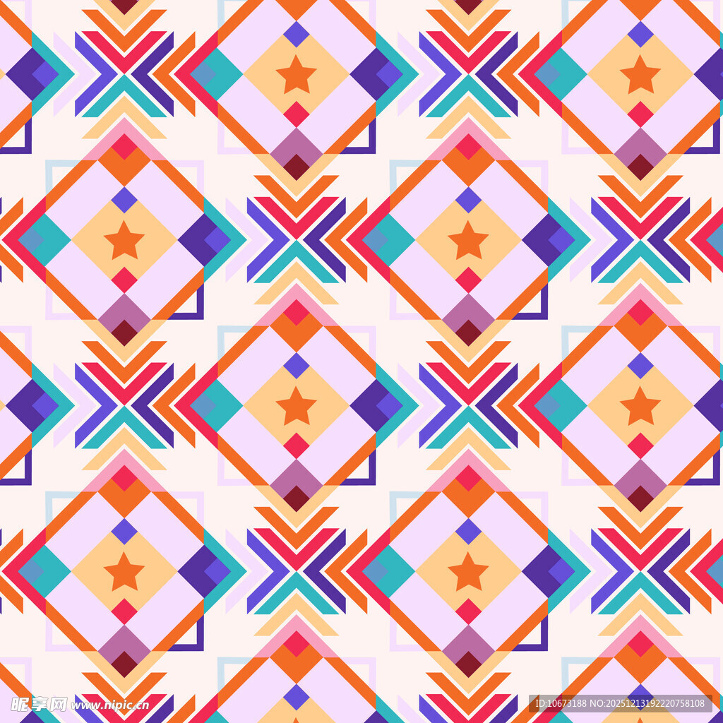 多彩几何图案装饰纹理