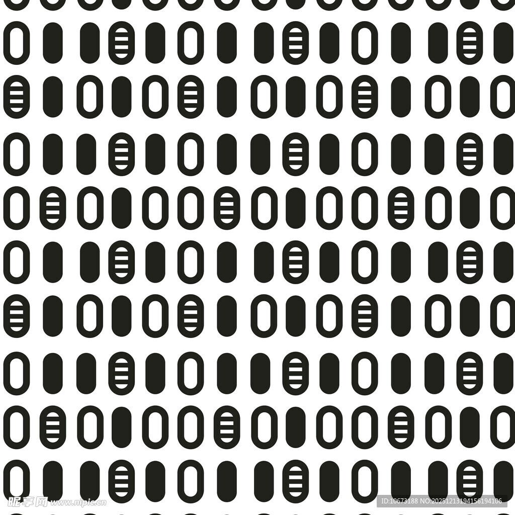 黑白几何图案无缝背景