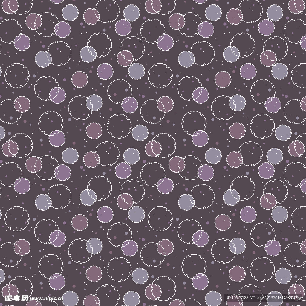 紫色圆点循环图案背景