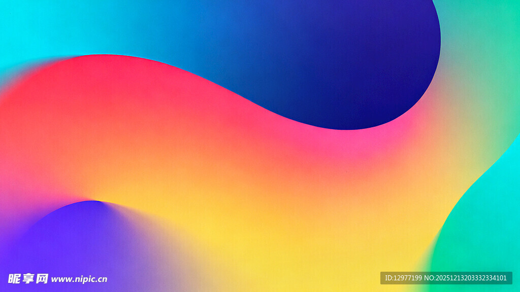绚丽多彩流体渐变图案