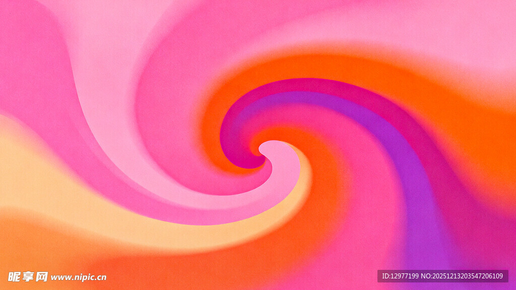 绚丽多彩的螺旋渐变图案