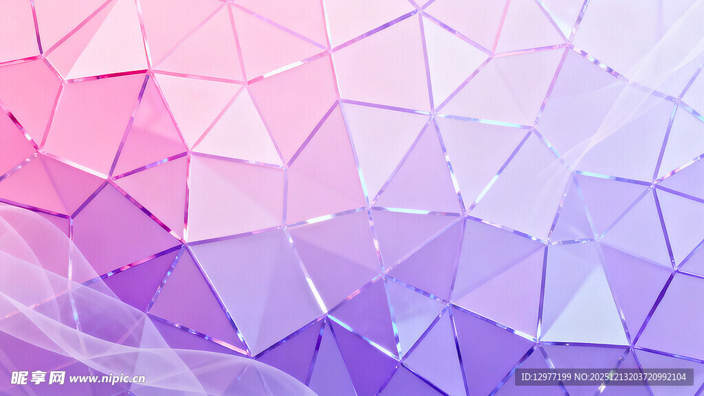 梦幻多边形渐变背景图案