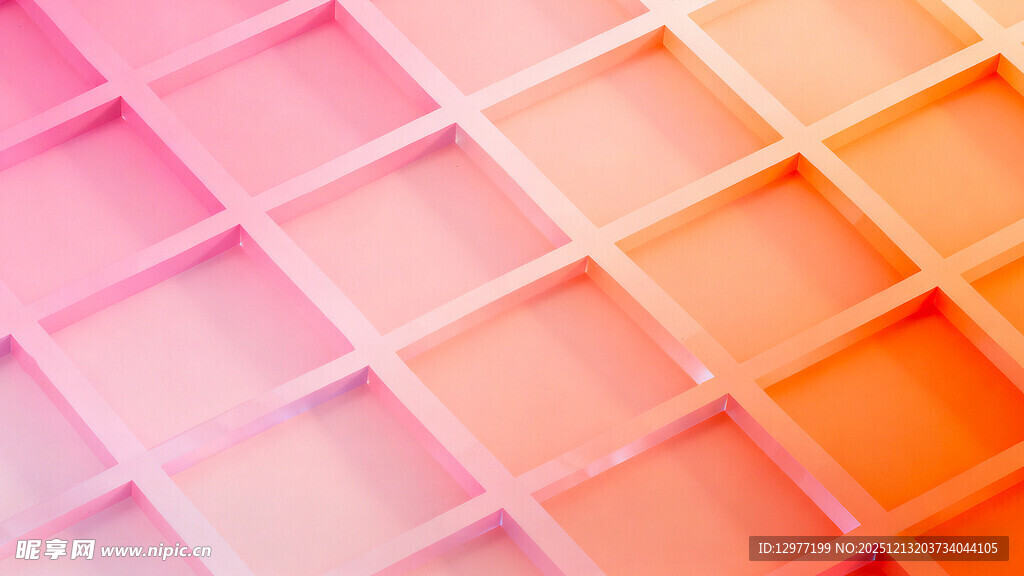 渐变粉色系几何图案背景