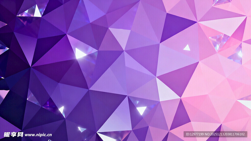 紫色多边形几何抽象背景