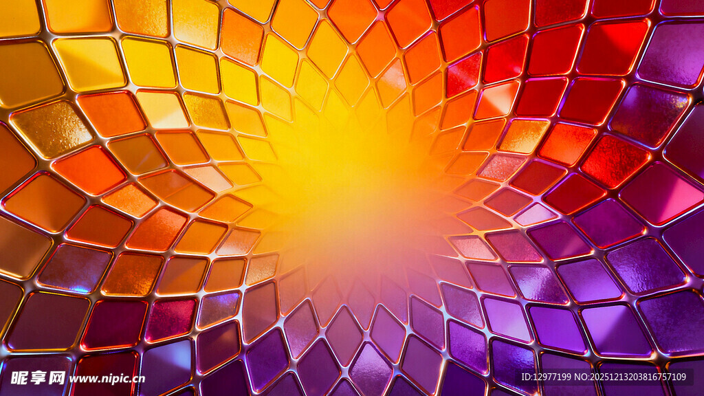 绚丽多彩的马赛克图案