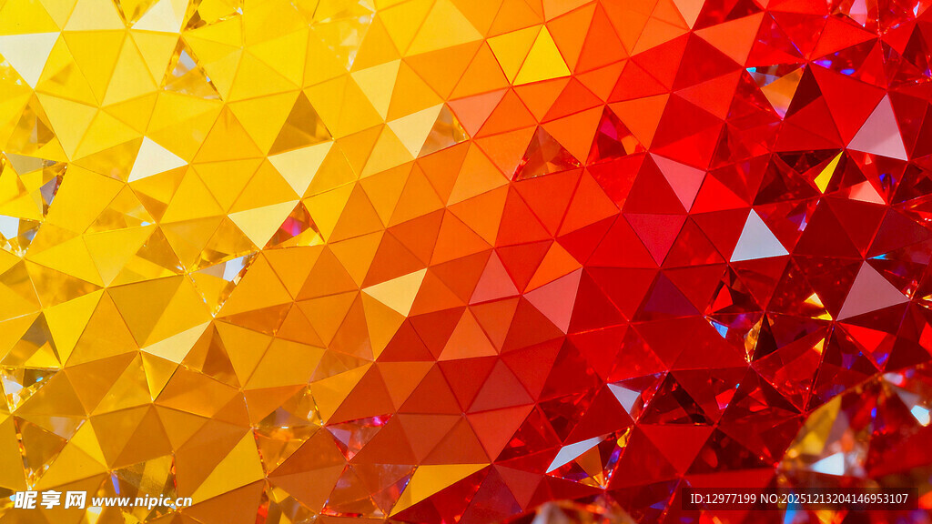 多彩几何三角拼接图案