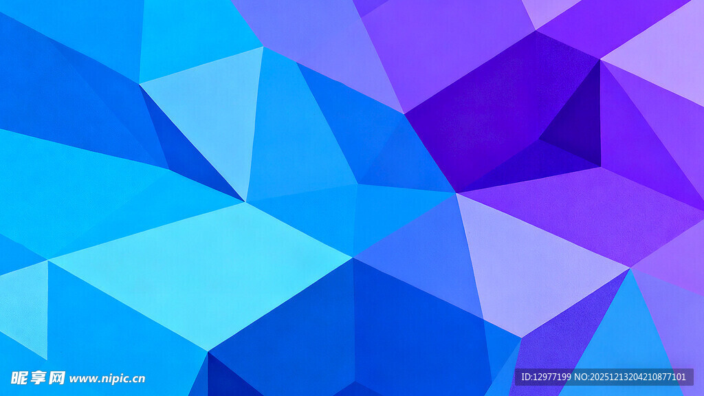蓝紫色几何多边形背景图