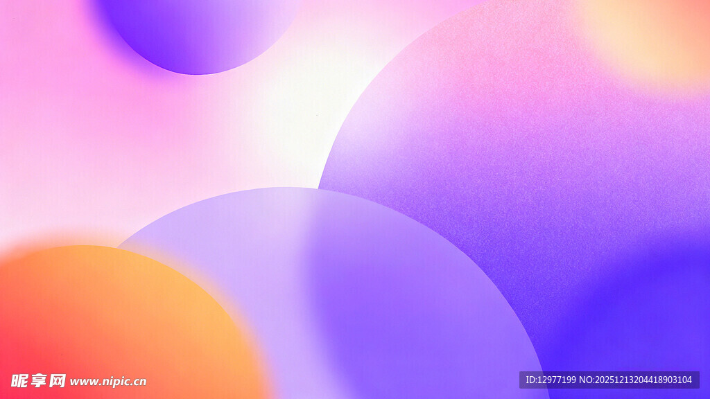 梦幻渐变彩色圆形背景图