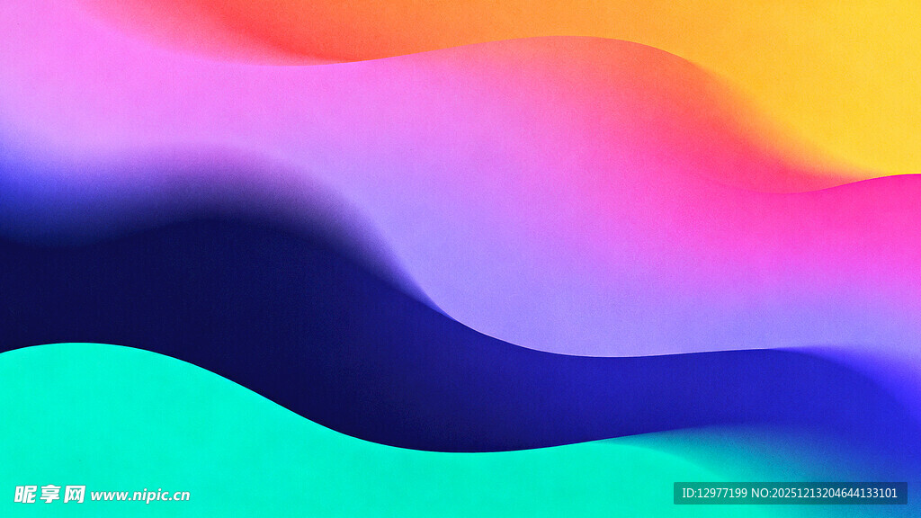 多彩渐变流体抽象背景图