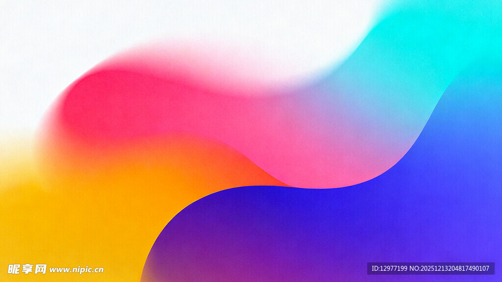 多彩渐变流体抽象背景图