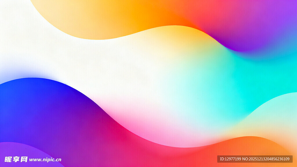 多彩渐变流体抽象背景图