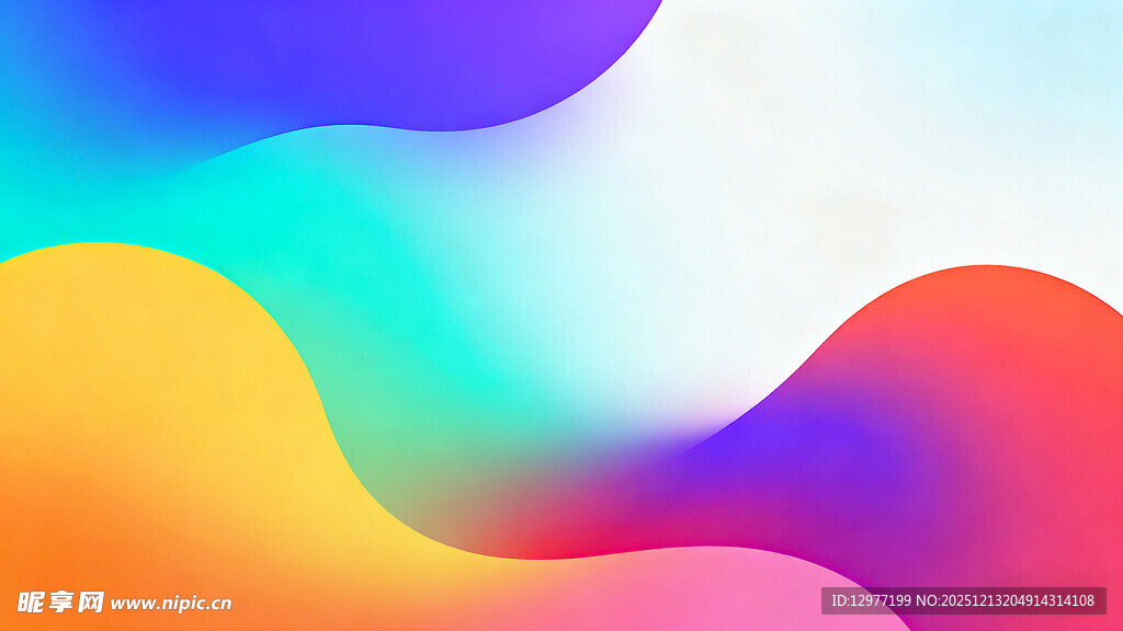 多彩渐变流体抽象背景图