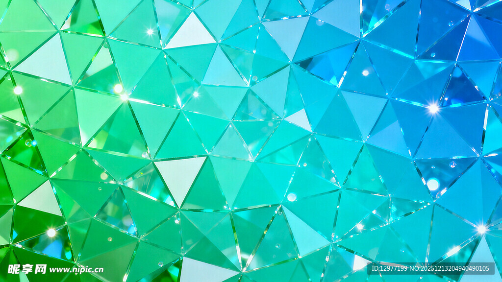 多彩几何三角渐变背景图