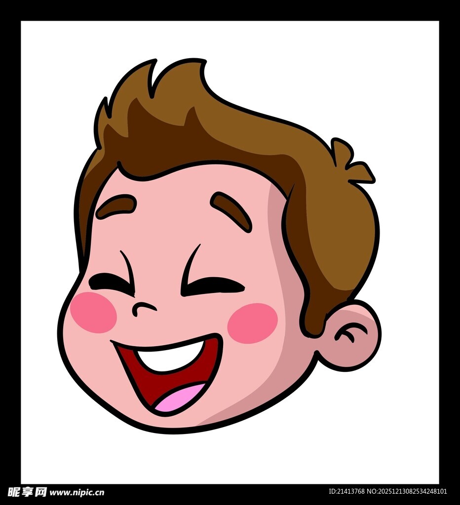 开心男孩卡通头像