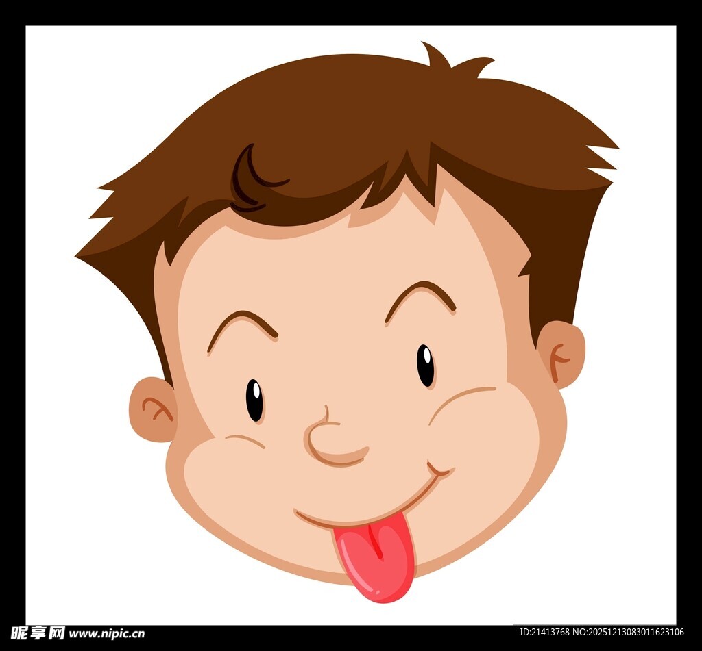 吐舌头的小男孩头像
