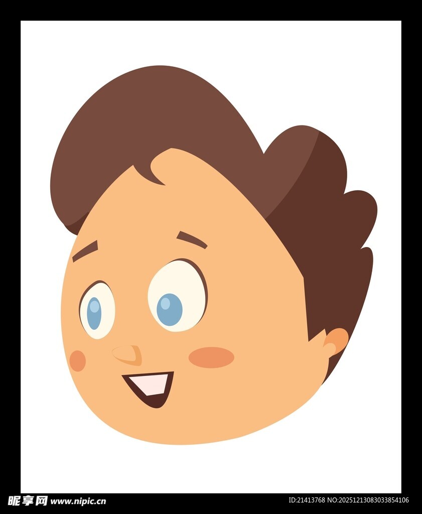 微笑卡通人物头像