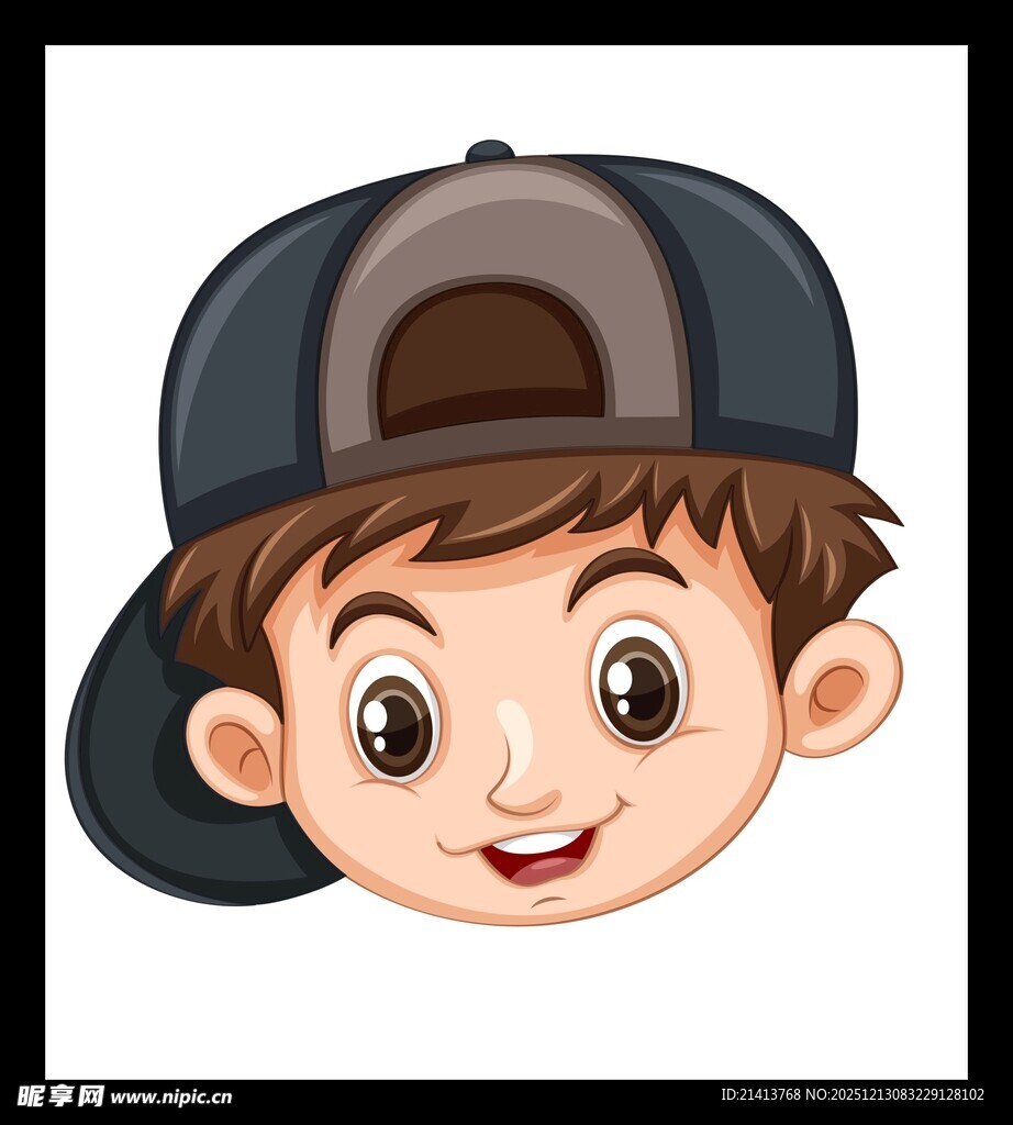 戴帽小男孩头像