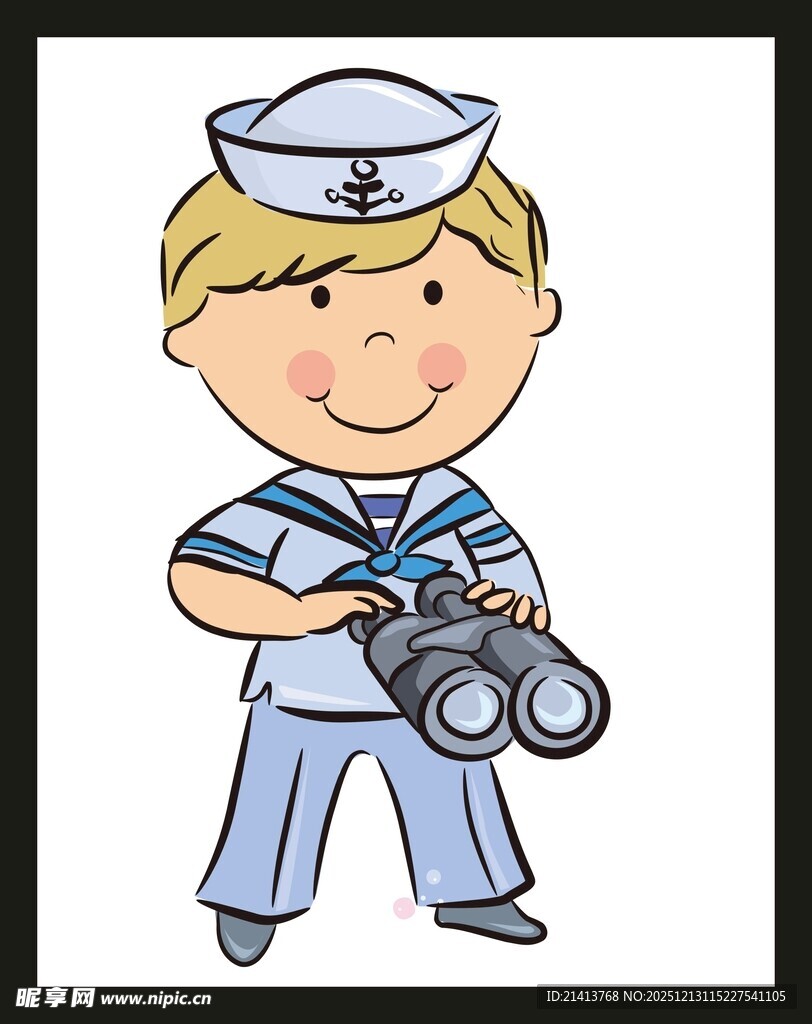 小水手手持双筒望远镜