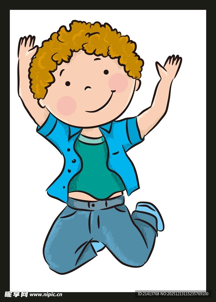 跳跃的快乐男孩