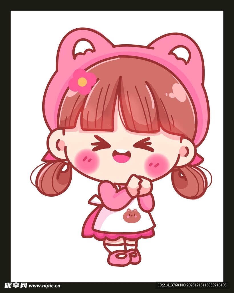 可爱双马尾猫耳女孩