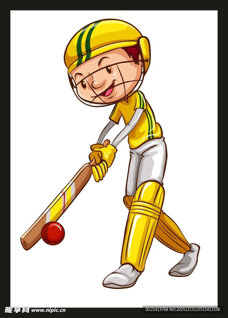 板球运动员击球瞬间