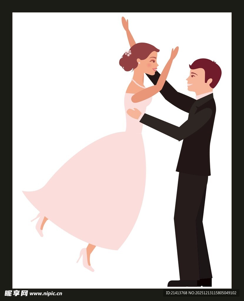 浪漫舞者共舞优雅瞬间