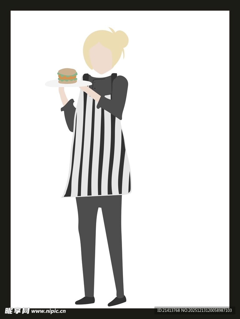 穿着条纹服的人物手持物品