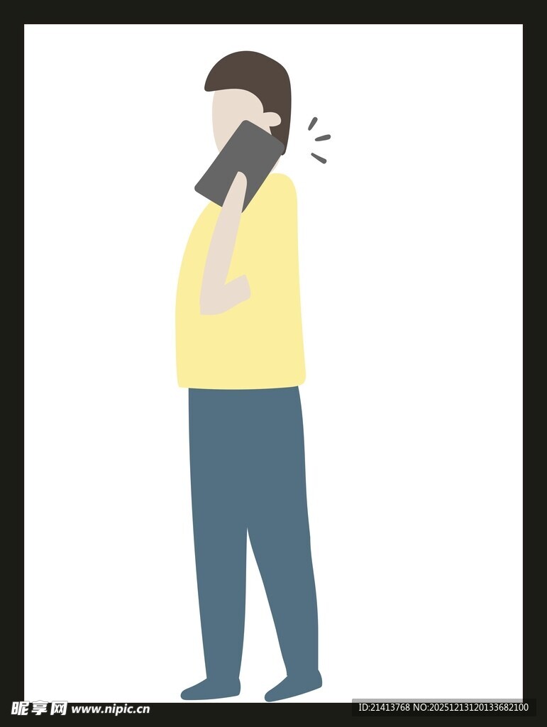 男子戴口罩咳嗽场景