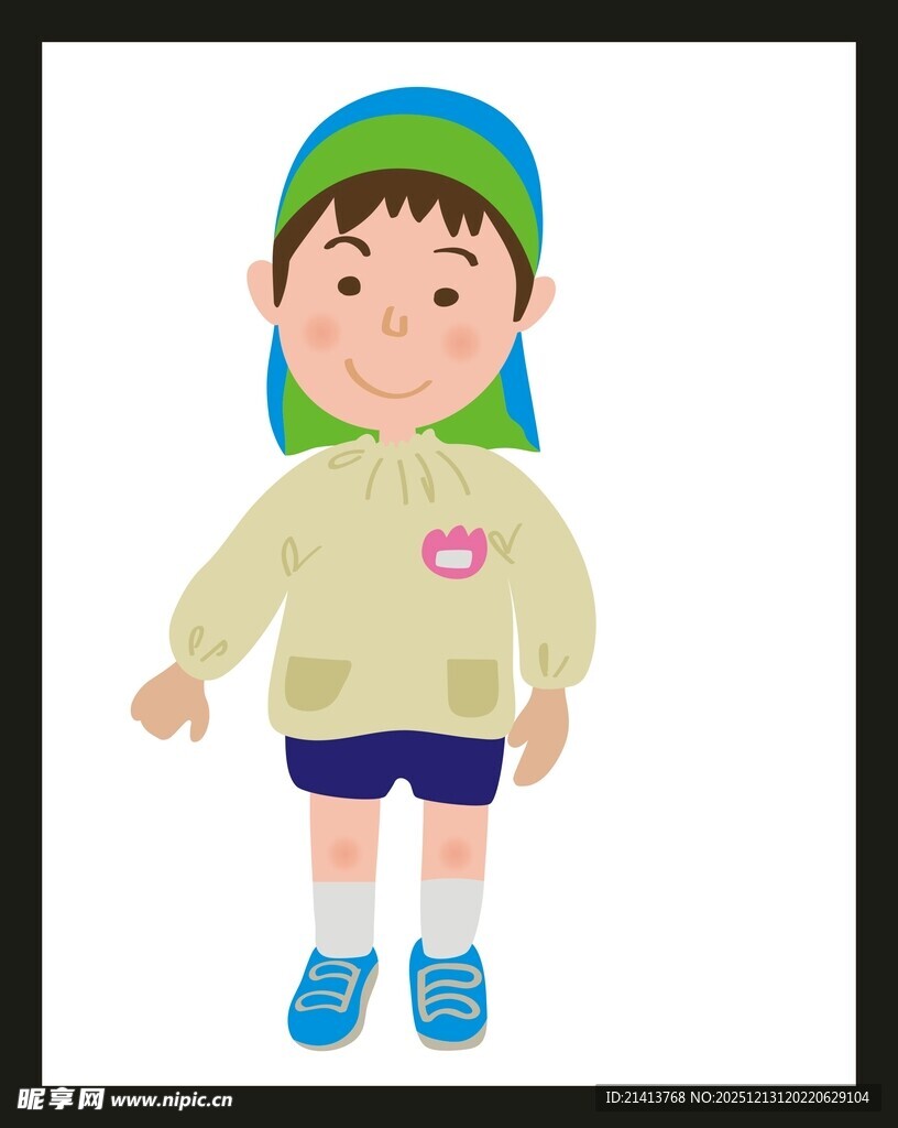 戴帽小男孩卡通形象