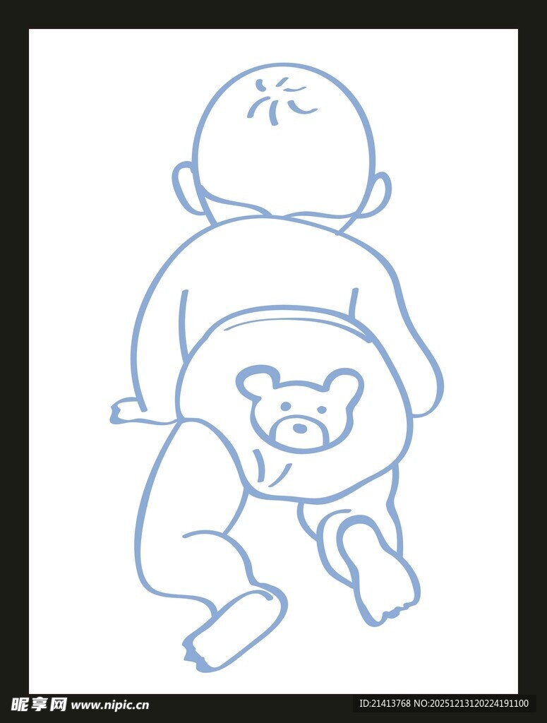 婴儿简笔画图案