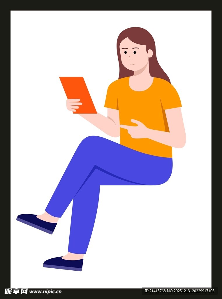 女子惬意阅读电子设备