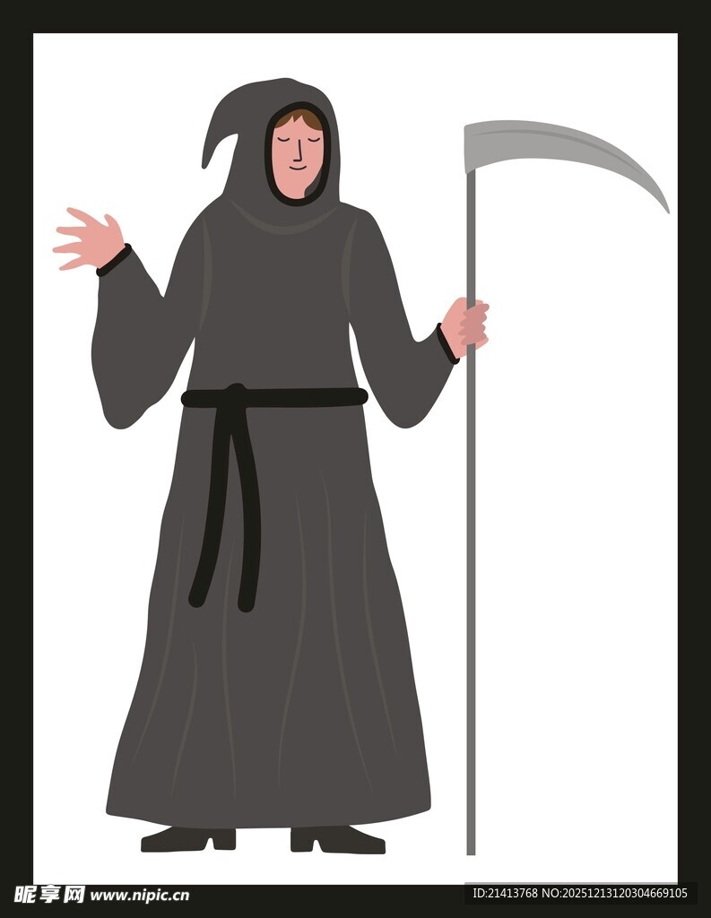 手持镰刀的死神形象