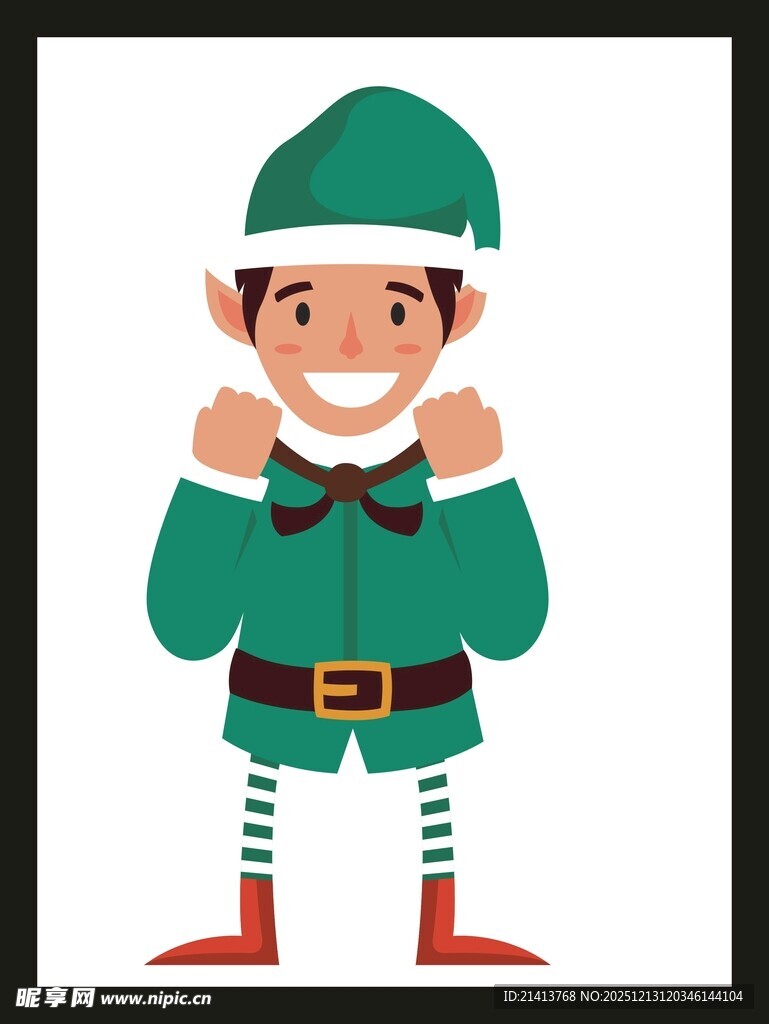 圣诞小精灵俏皮可爱模样