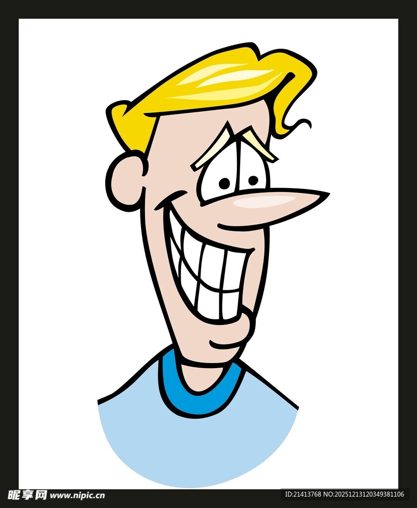 快乐卡通男子头像