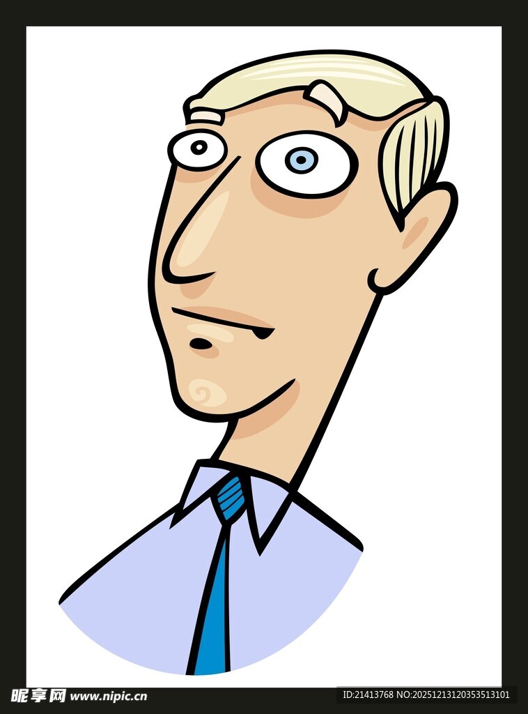 卡通风格男士头像